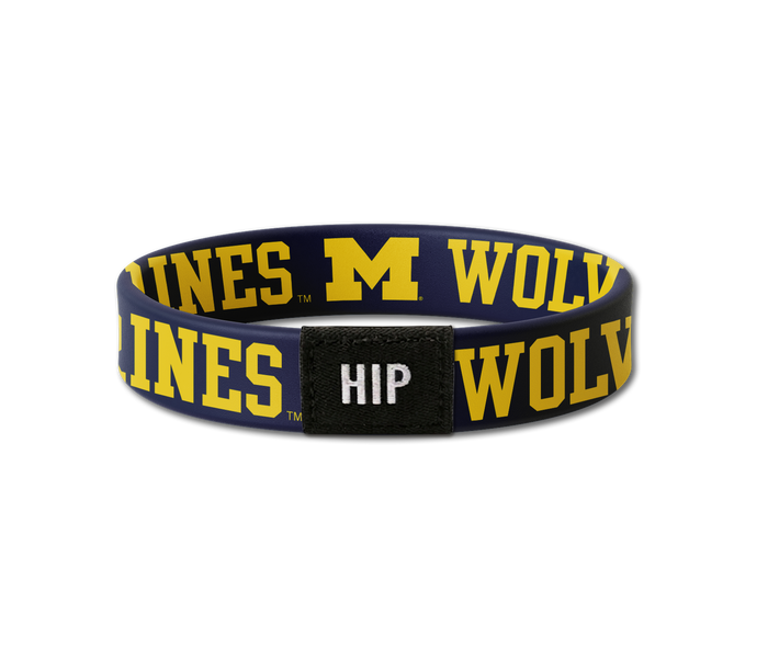 Michigan Wolverines NCAA Wolverines Navy Bracelet Hair Tie
