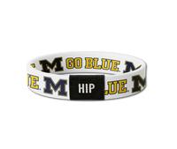 Michigan Wolverines NCAA Go Blue White Bracelet Hair Tie
