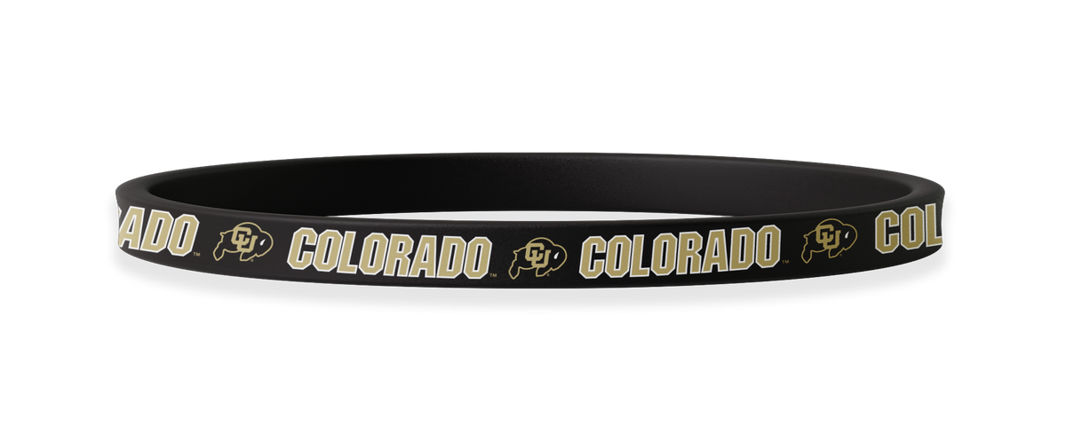 Colorado Buffaloes NCAA Black Non-Slip Thin Headband