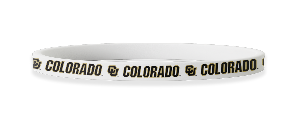 Colorado Buffaloes NCAA White Non-Slip Thin Headband