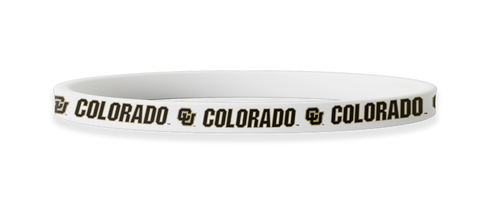 Colorado Buffaloes NCAA White Non-Slip Thin Headband