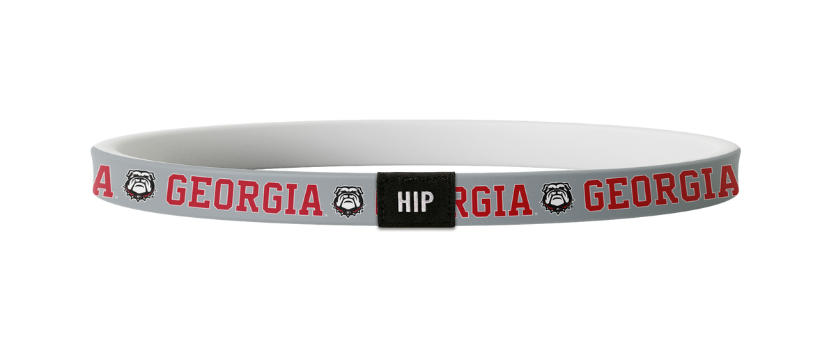 Georgia Bulldogs NCAA Grey Non-Slip Thin Headband