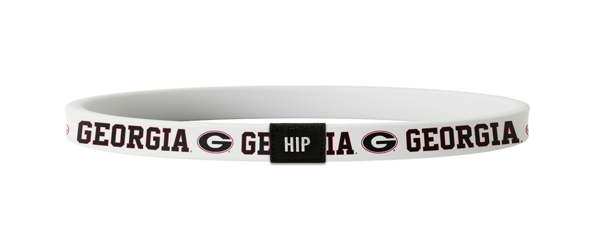 Georgia Bulldogs NCAA White Non-Slip Thin Headband