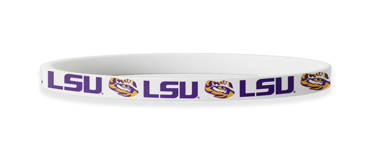LSU Tigers NCAA Tiger Eye White Non-Slip Thin Headband