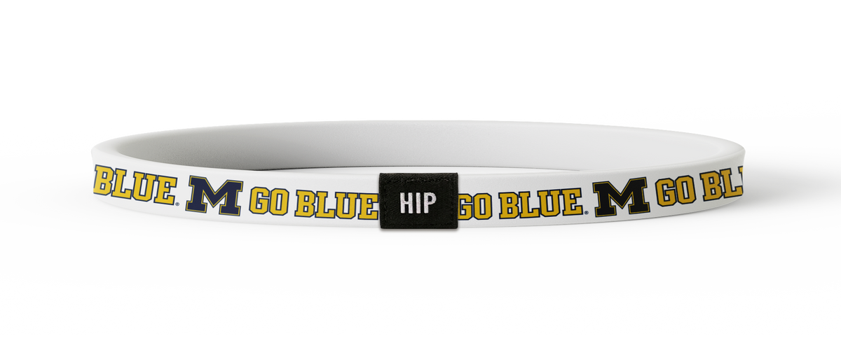 Michigan Wolverines NCAA White Non-Slip Thin Headband