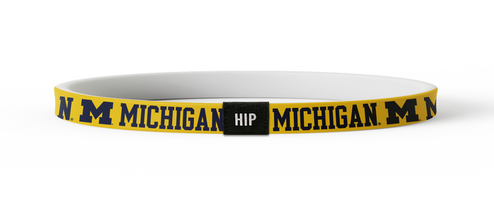 Michigan Wolverines NCAA Yellow Non-Slip Thin Headband