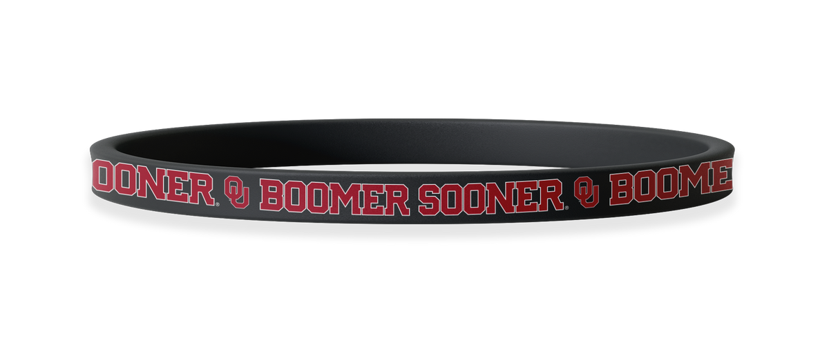 Oklahoma Sooners NCAA Grey Non-Slip Thin Headband