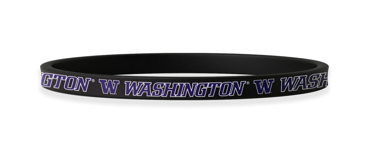 Washington Huskies NCAA Black Non-Slip Thin Headband