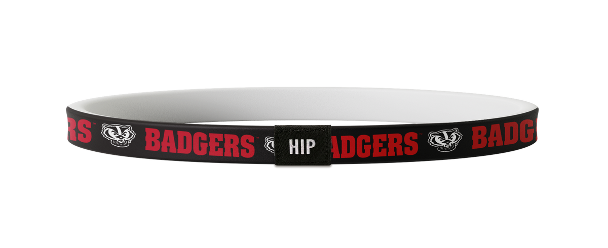 Wisconsin Badgers NCAA Black Non-Slip Thin Headband