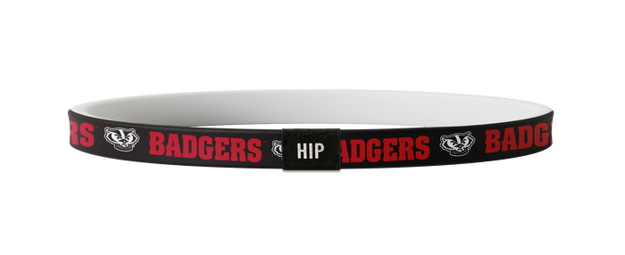 Wisconsin Badgers NCAA Black Non-Slip Thin Headband