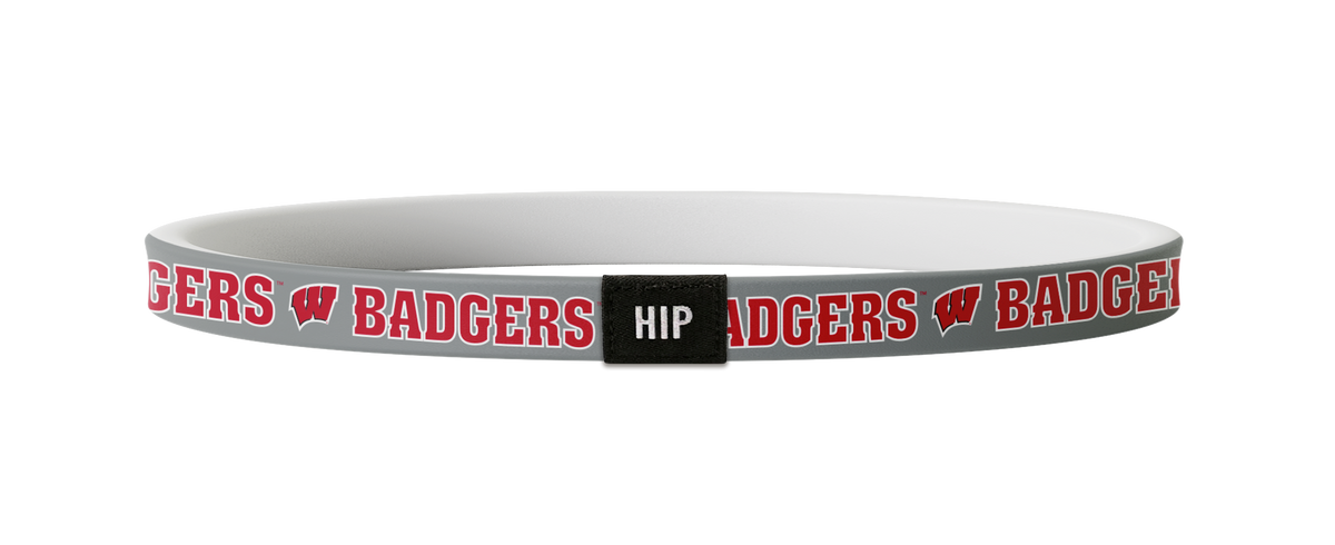 Wisconsin Badgers NCAA Grey Non-Slip Thin Headband