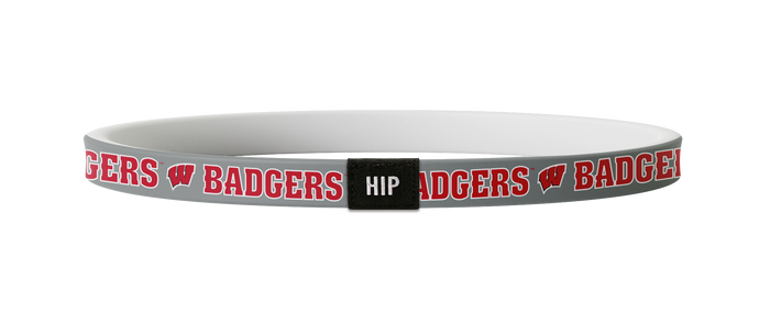 Wisconsin Badgers NCAA Grey Non-Slip Thin Headband