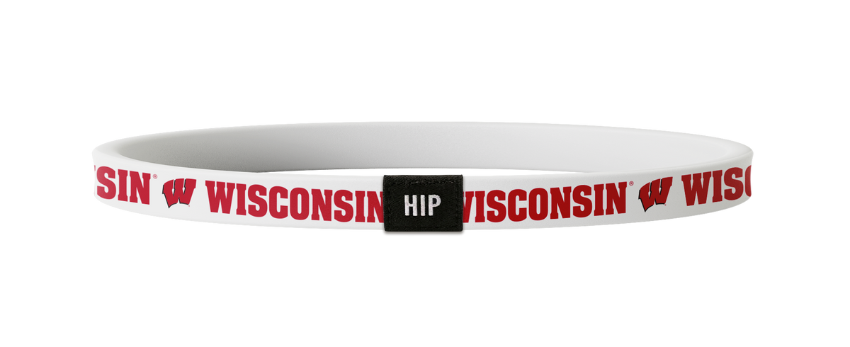 Wisconsin Badgers NCAA White Non-Slip Thin Headband