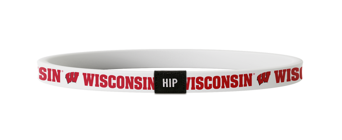 Wisconsin Badgers NCAA White Non-Slip Thin Headband