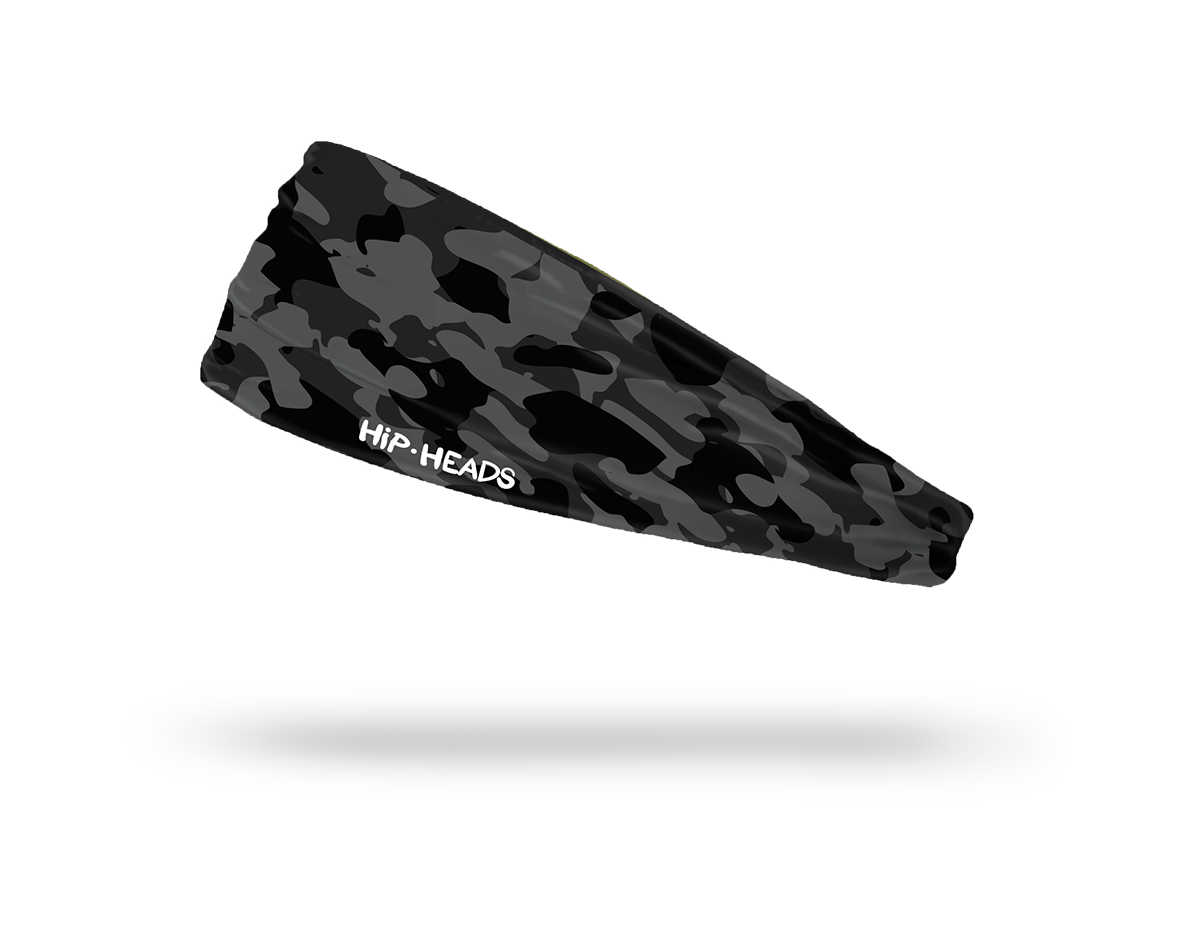 Midnight Camo Black Performance Athletic Sport Headband | Non-Slip & Sweat Wicking