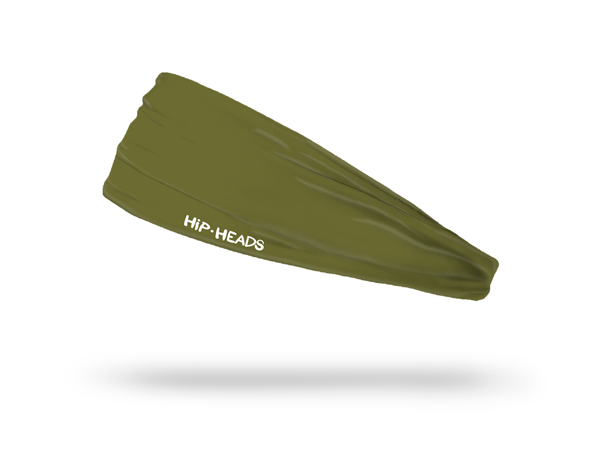 Olive Green Performance Athletic Sport Headband | Non-Slip & Sweat Wicking