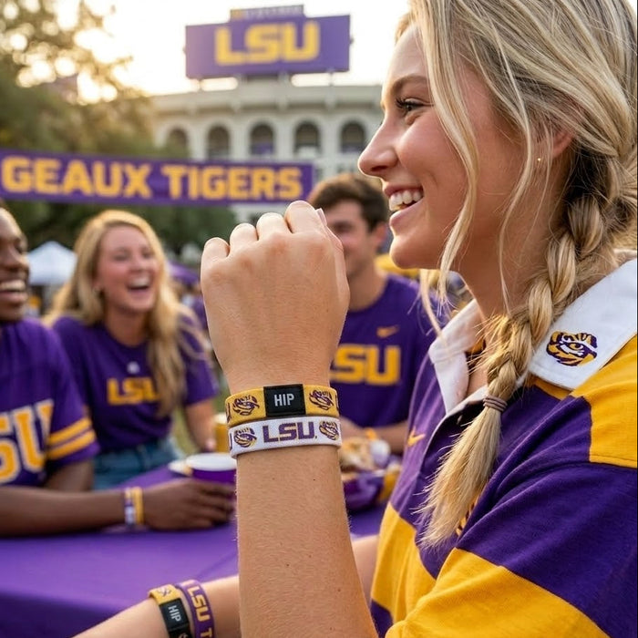 LSU Tigers NCAA Set 4-Pack Bracelet Hair Ties