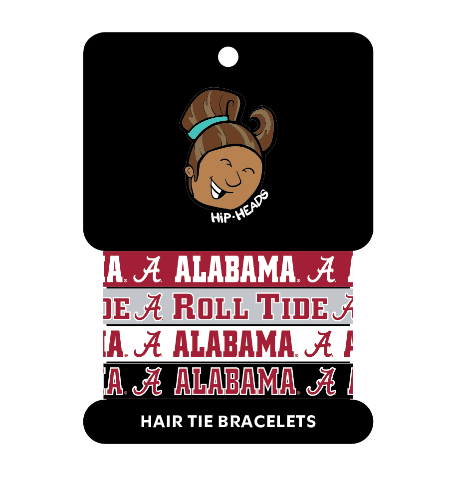 Alabama Crimson Tide NCAA Set 4-Pack Bracelet Hair Ties
