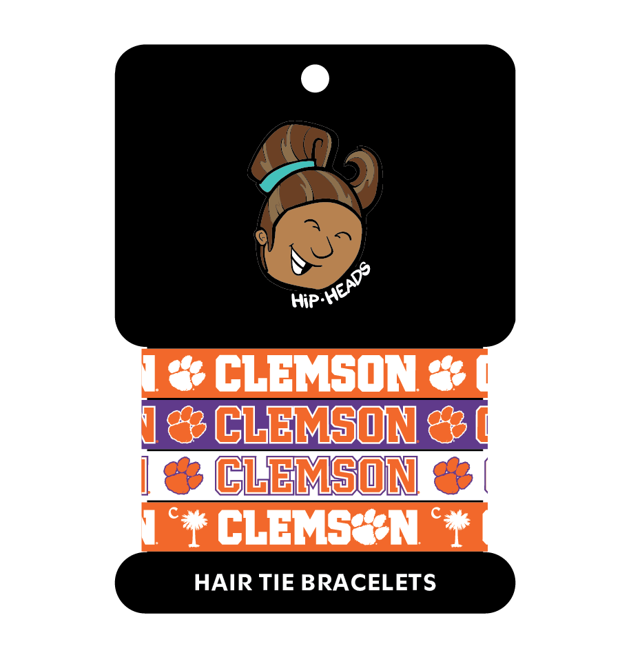 Clemson Tigers NCAA Set 4-Pack Bracelet Hair Ties