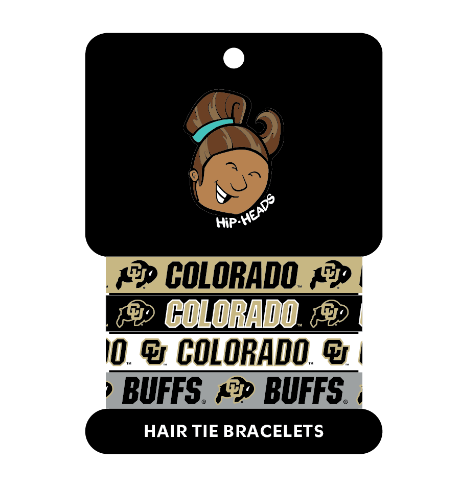 Colorado Buffaloes NCAA Set 4-Pack Bracelet Hair Ties