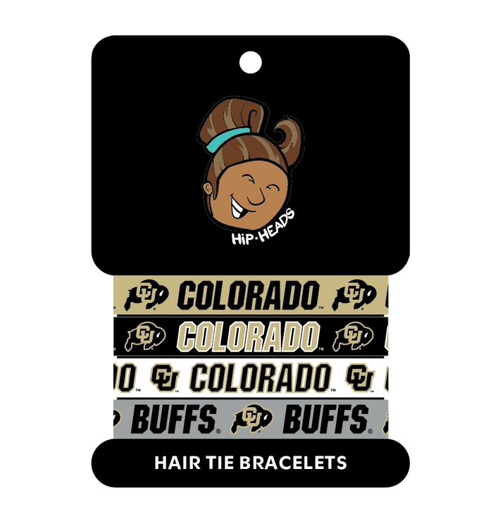 Colorado Buffaloes NCAA Set 4-Pack Bracelet Hair Ties