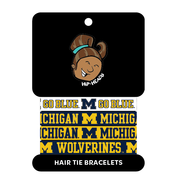 Michigan Wolverines NCAA Set 4-Pack Bracelet Hair Ties