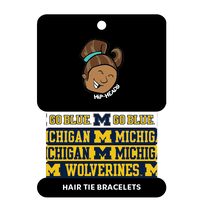 Michigan Wolverines NCAA Set 4-Pack Bracelet Hair Ties