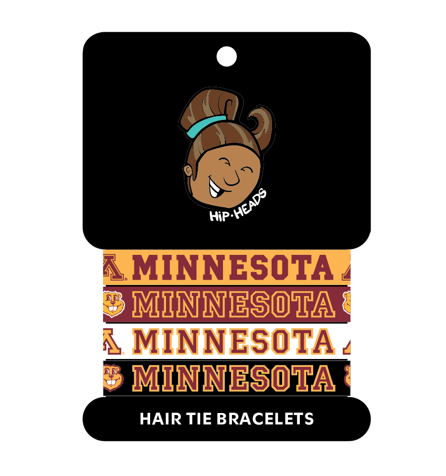 Minnesota Golden Gophers NCAA Set 4-Pack Bracelet Hair Ties