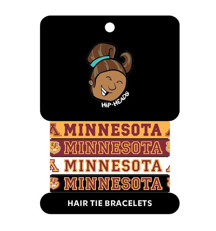 Minnesota Golden Gophers NCAA Set 4-Pack Bracelet Hair Ties