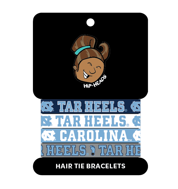 UNC Tar Heels NCAA Set 4-Pack Bracelet Hair Ties