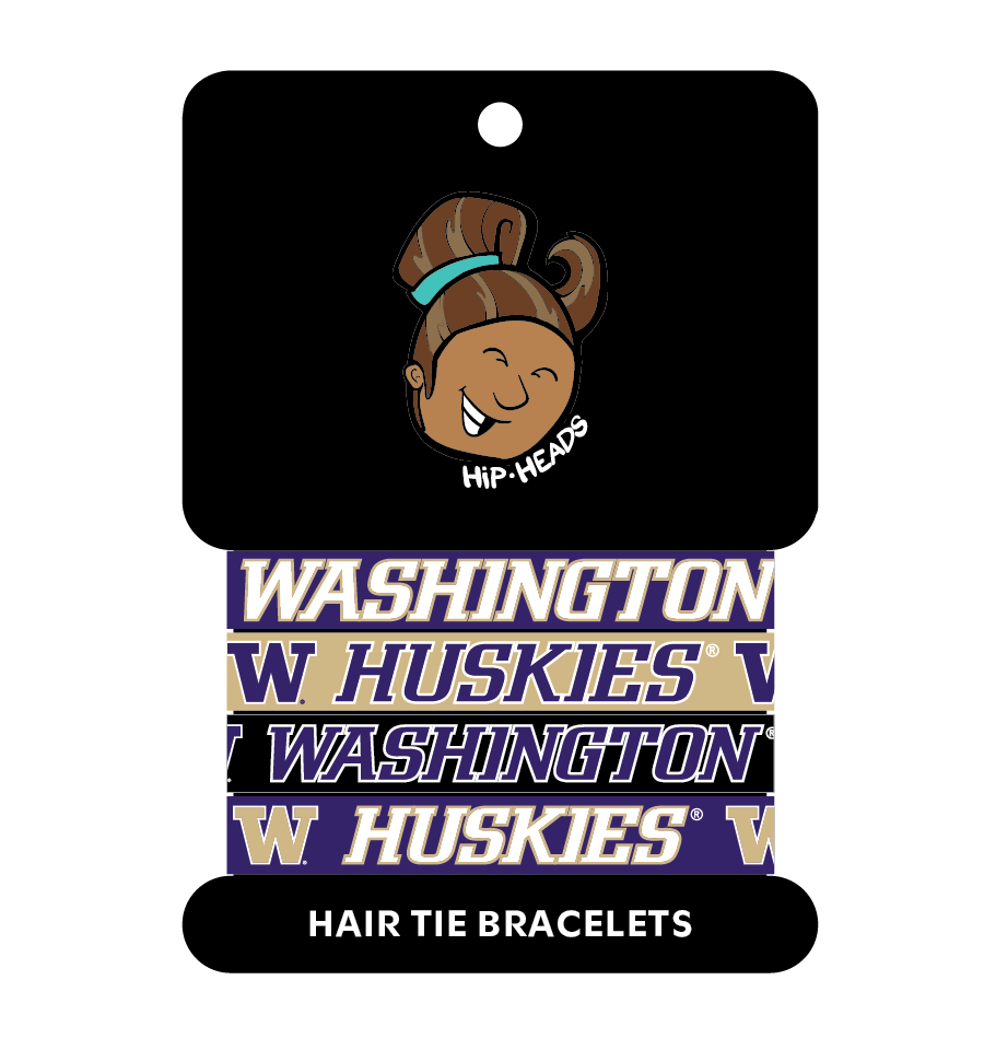 Washington Huskies NCAA Set 4-Pack Bracelet Hair Ties