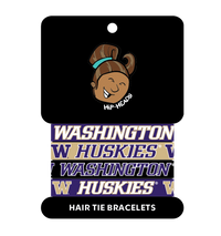 Washington Huskies NCAA Set 4-Pack Bracelet Hair Ties