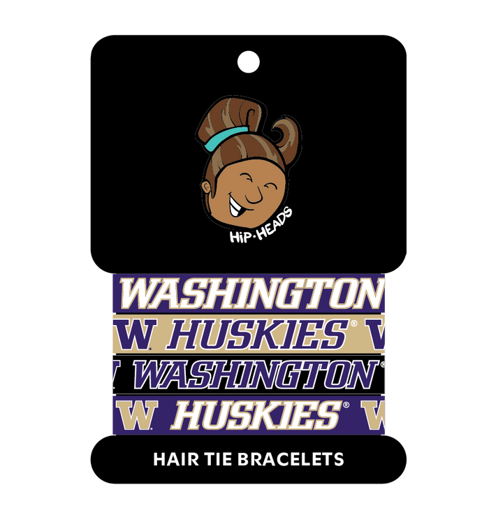 Washington Huskies NCAA Set 4-Pack Bracelet Hair Ties