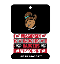 Wisconsin Badgers NCAA Set 4-Pack Bracelet Hair Ties
