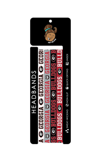 Georgia Bulldogs NCCA Set 4-Pack Non-Slip Thin Headbands