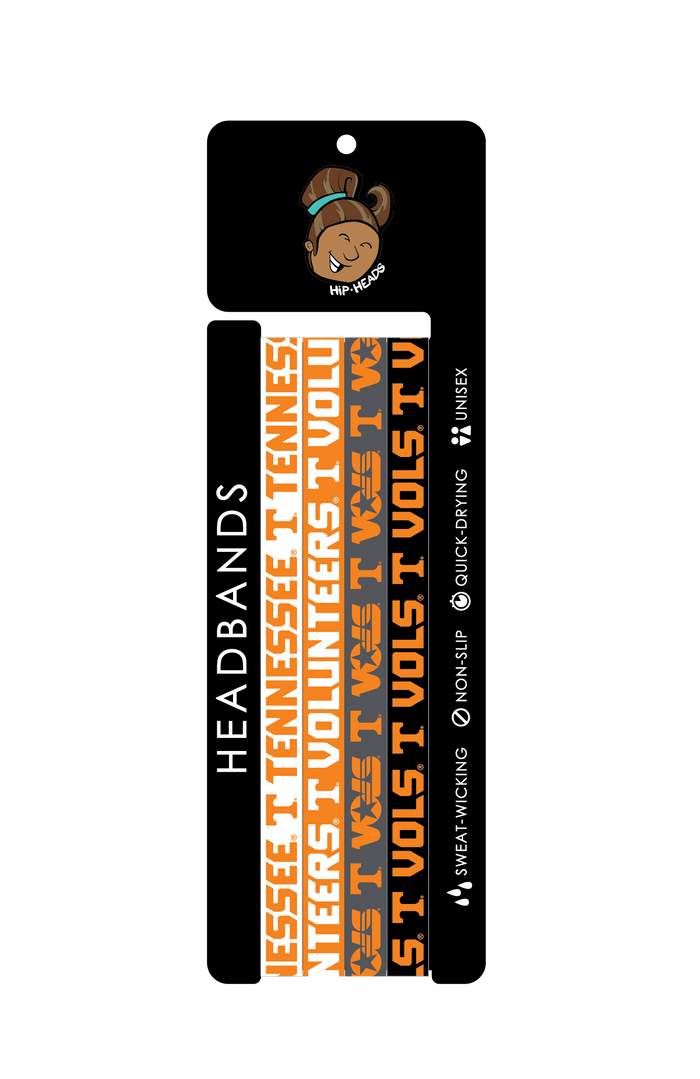 Tennessee Volunteers NCCA Set 4-Pack Non-Slip Thin Headbands