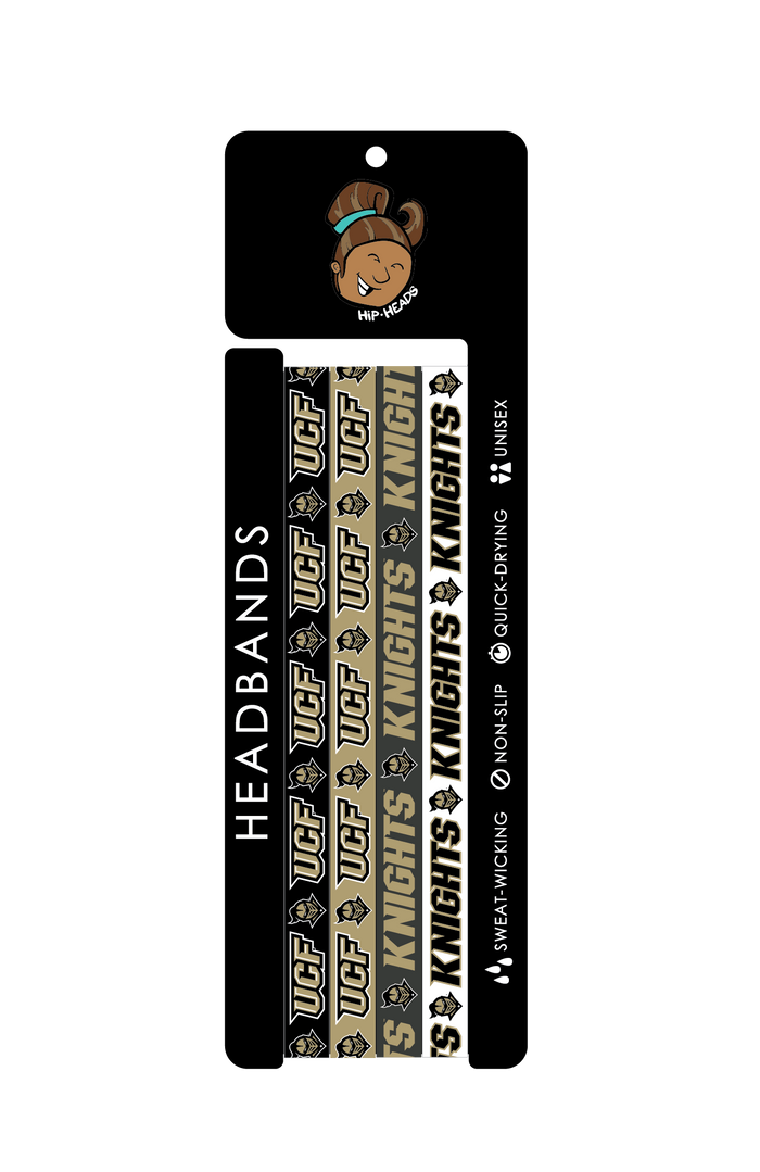 UCF Knights NCAA 4-Pack Non-Slip Thin Headbands