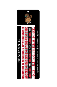 Wisconsin Badgers NCCA Set 4-Pack Non-Slip Thin Headbands