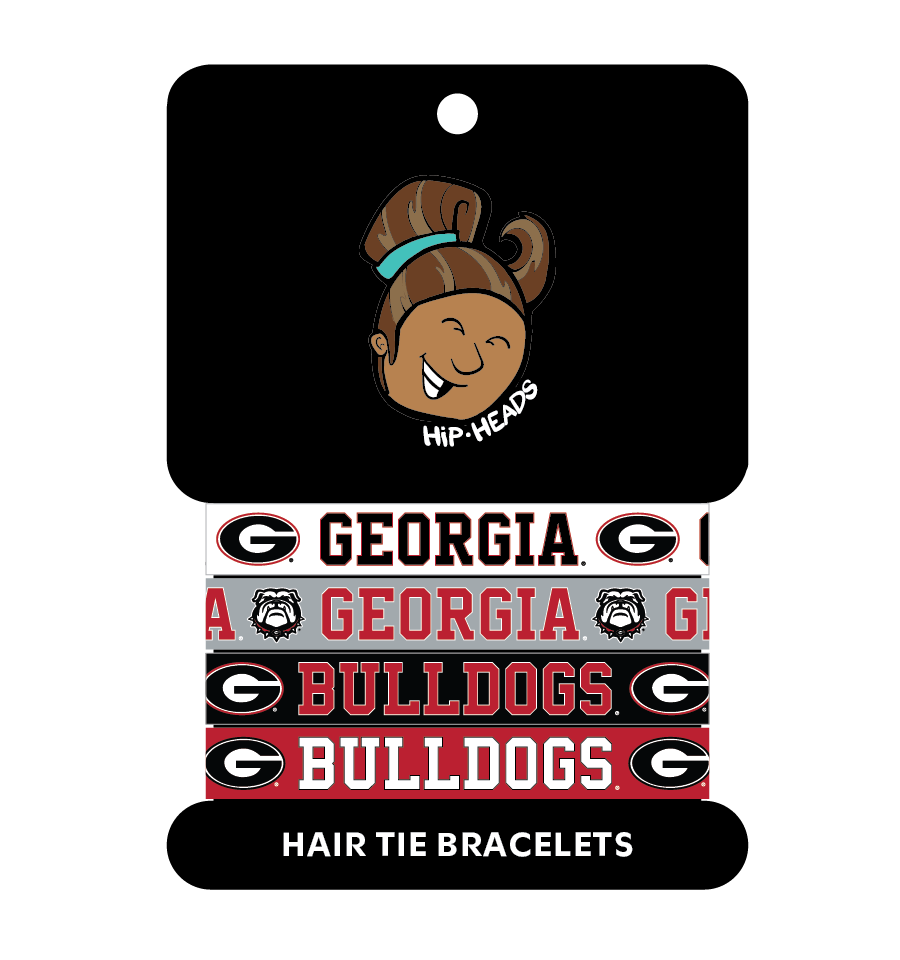 Georgia Bulldogs NCAA Set 4-Pack Bracelet Hair Ties