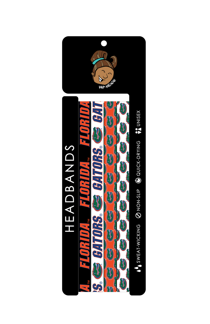 Florida Gators NCAA 4-Pack Non-Slip Thin Headbands