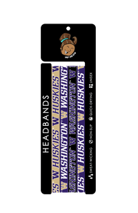 Washington Huskies NCCA Set 4-Pack Non-Slip Thin Headbands