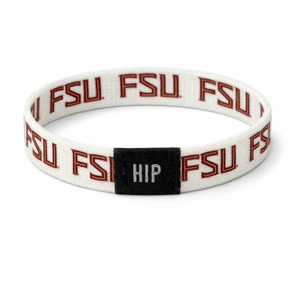 Florida State Seminoles NCAA FSU White Bracelet Hair Tie
