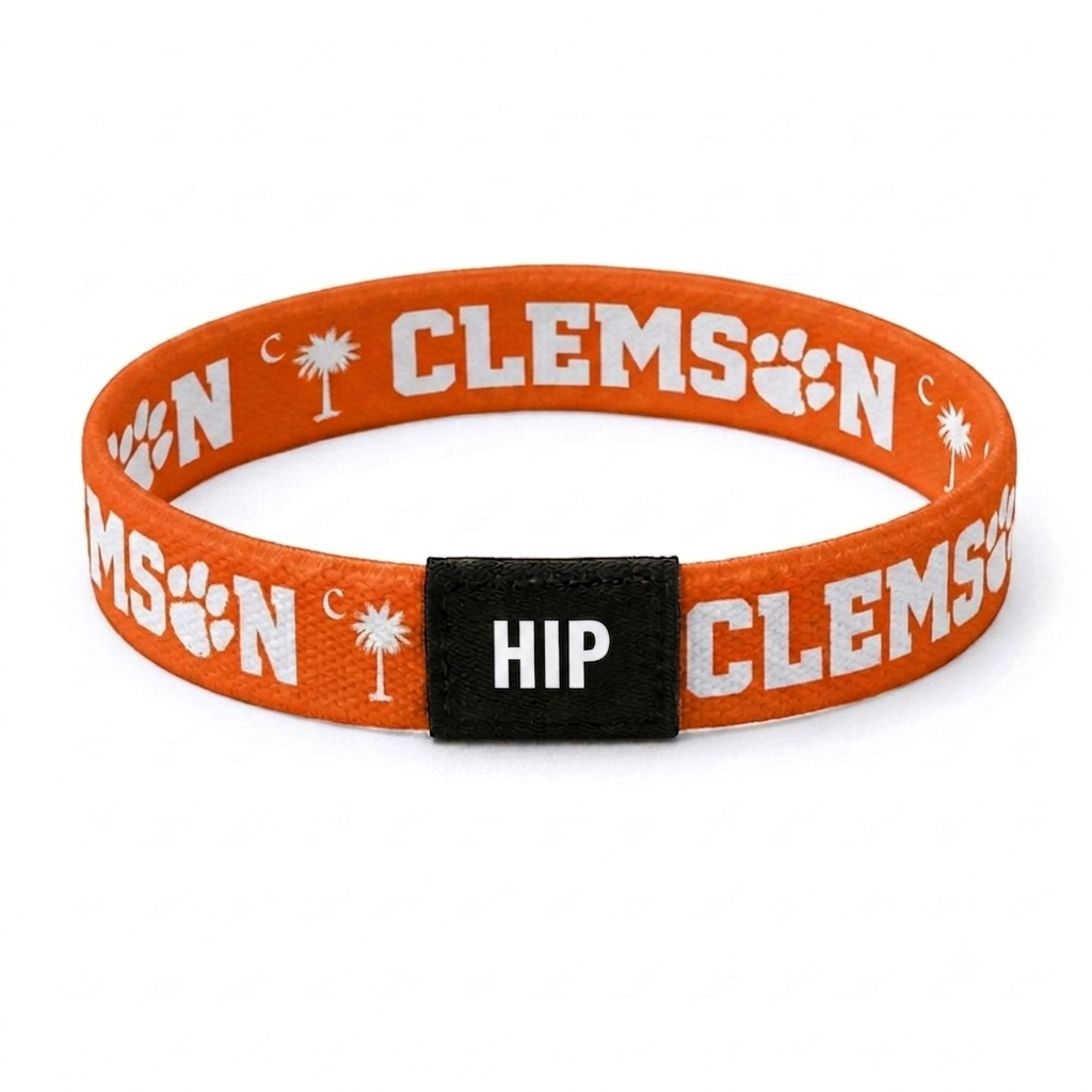 Clemson Tigers NCAA Palmetto Orange Bracelet Hair Tie