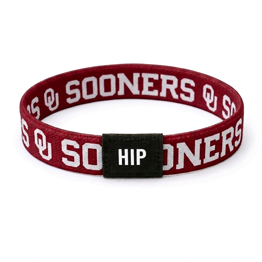 Oklahoma Sooners NCAA Crimson Red Bracelet Hair Tie