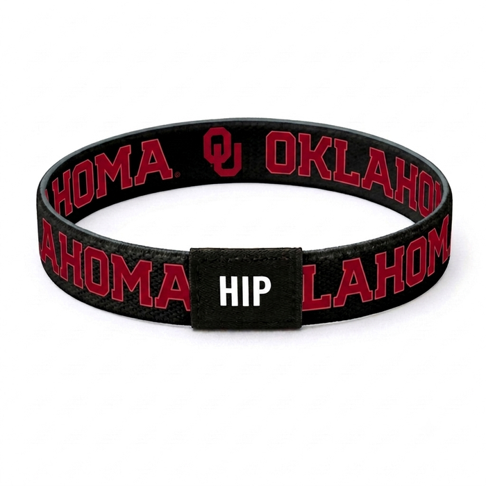 Oklahoma Sooners NCAA Black Bracelet Hair Tie