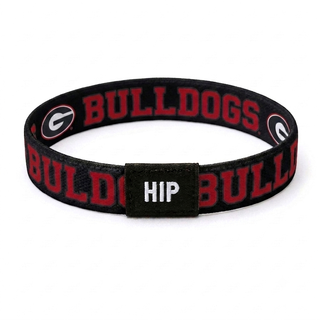 Georgia Bulldogs NCAA Black Bracelet Hair Tie