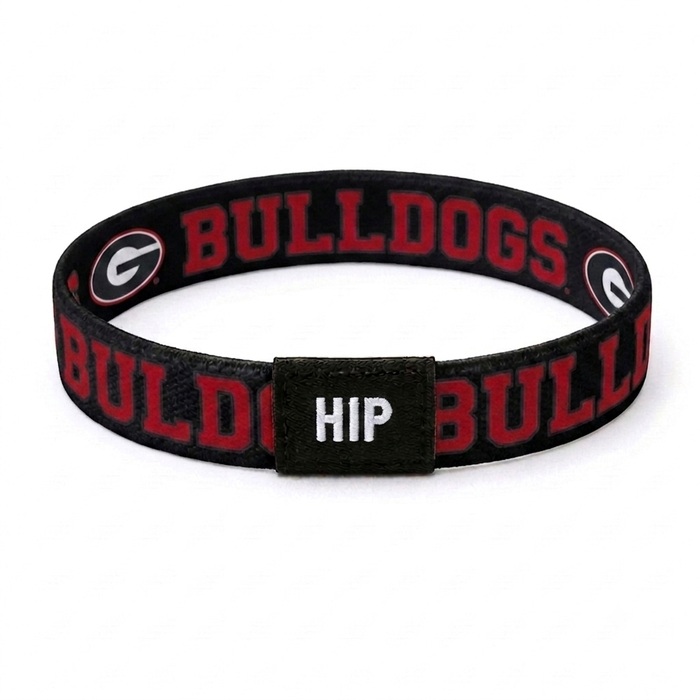 Georgia Bulldogs NCAA Black Bracelet Hair Tie