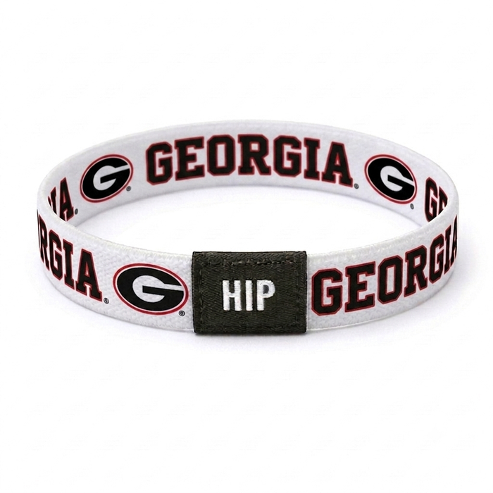 Georgia Bulldogs NCAA White Bracelet Hair Tie