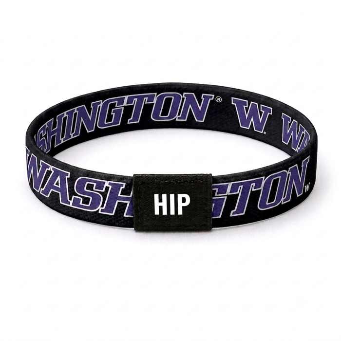 Washington Huskies NCAA Black Bracelet Hair Tie