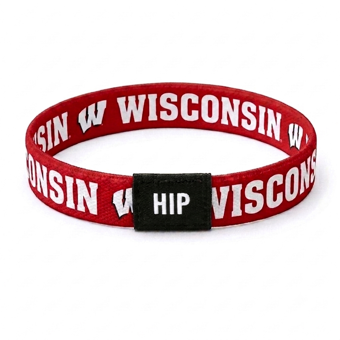Wisconsin Badgers NCAA Red Bracelet Hair Tie